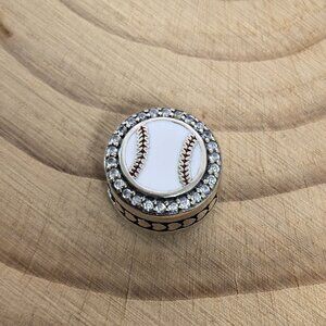 Pandora Engravable Baseball Exclusive Charm Pendant, S925 Silver Jewelry